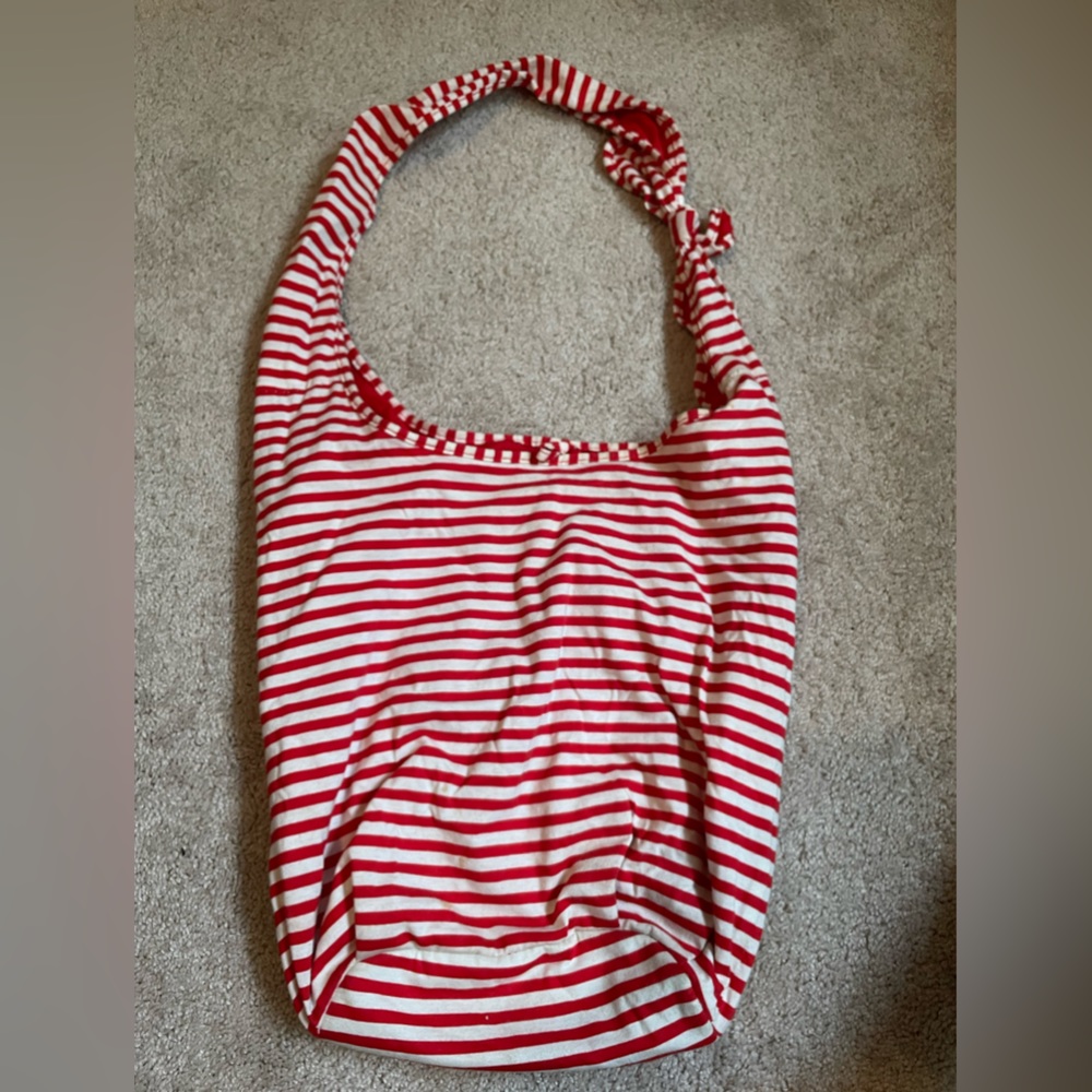 Red and White Cloth Crossbody